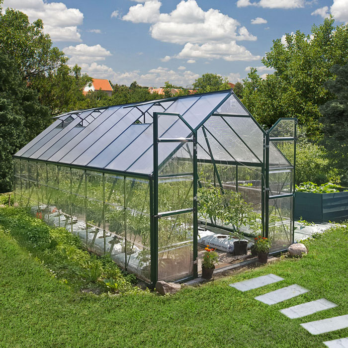 Palram - Canopia 8' x 20' Balance Green Polycarbonate Greenhouse
