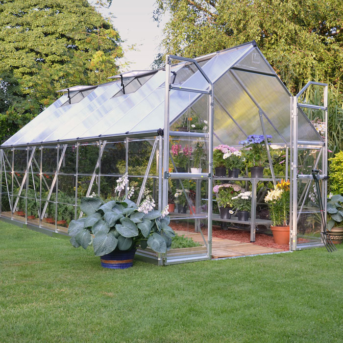 Palram - Canopia 8' x 16' Balance Silver Polycarbonate Greenhouse