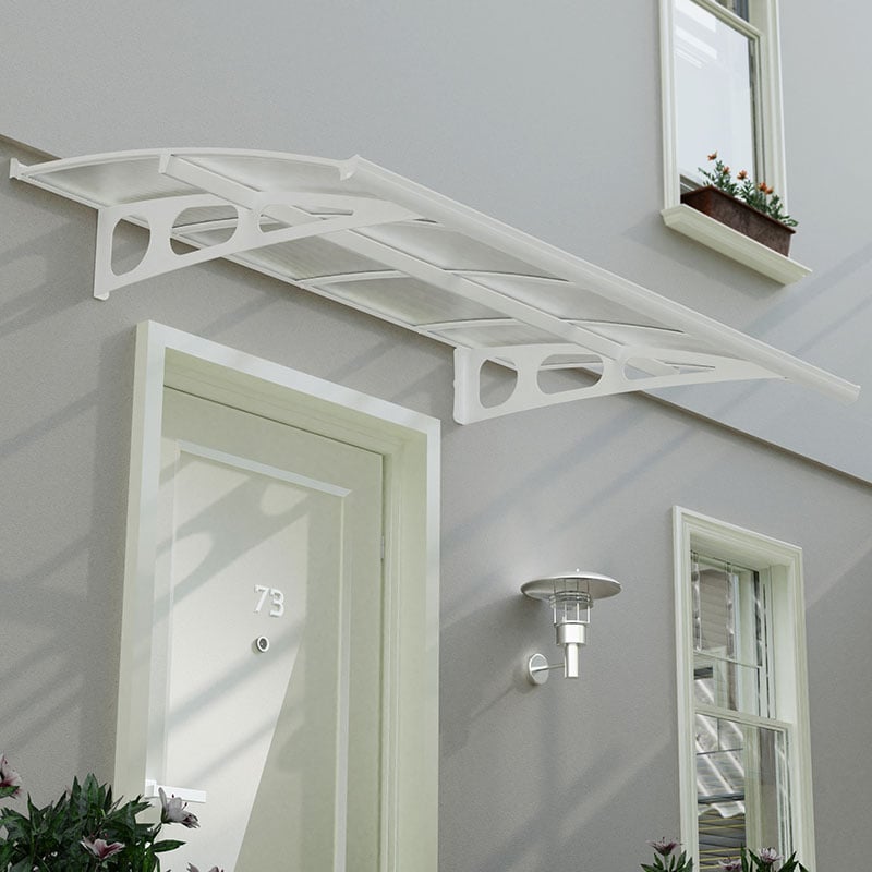 Rectangular Mist Canopy The White Mist Bordeaux 2230 Large Door Canopy from Palram Canopia ...