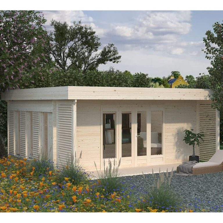 Palmako Caroline 5.4m x 5.4m Pent Log Cabin (44mm)