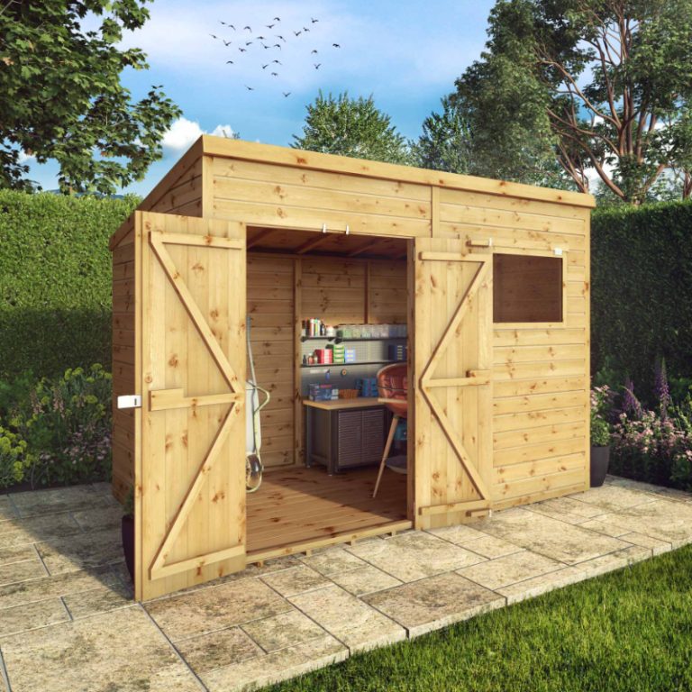 Adley 10' x 6' Premium Double Door Shiplap Pent Shed