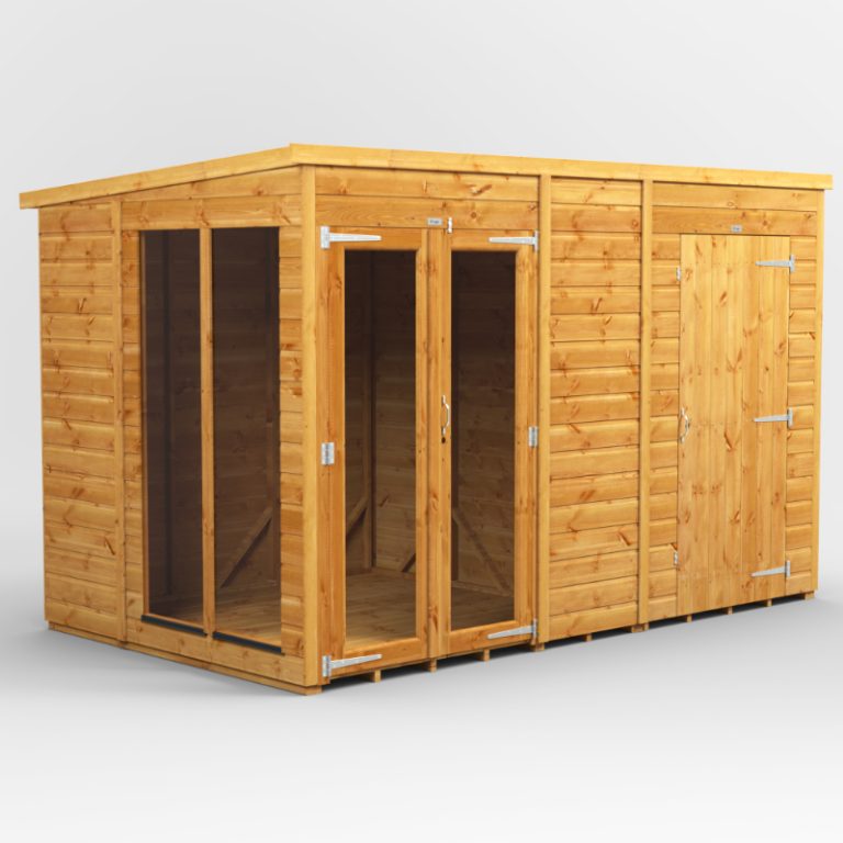 Oren 10' x 6' Pent Combi Summer House with Side Store - 4ft
