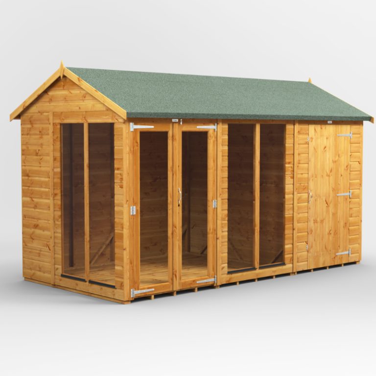 Oren 12' x 6' Apex Combi Summer House with Side Store - 4ft