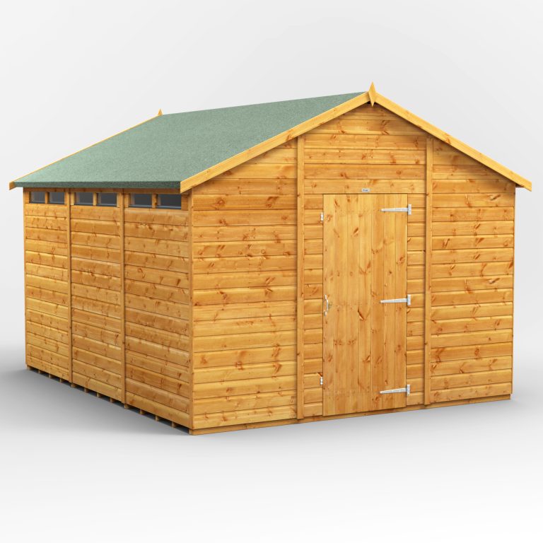 Oren 12' x 10' Shiplap Modular Custom Security Apex Shed