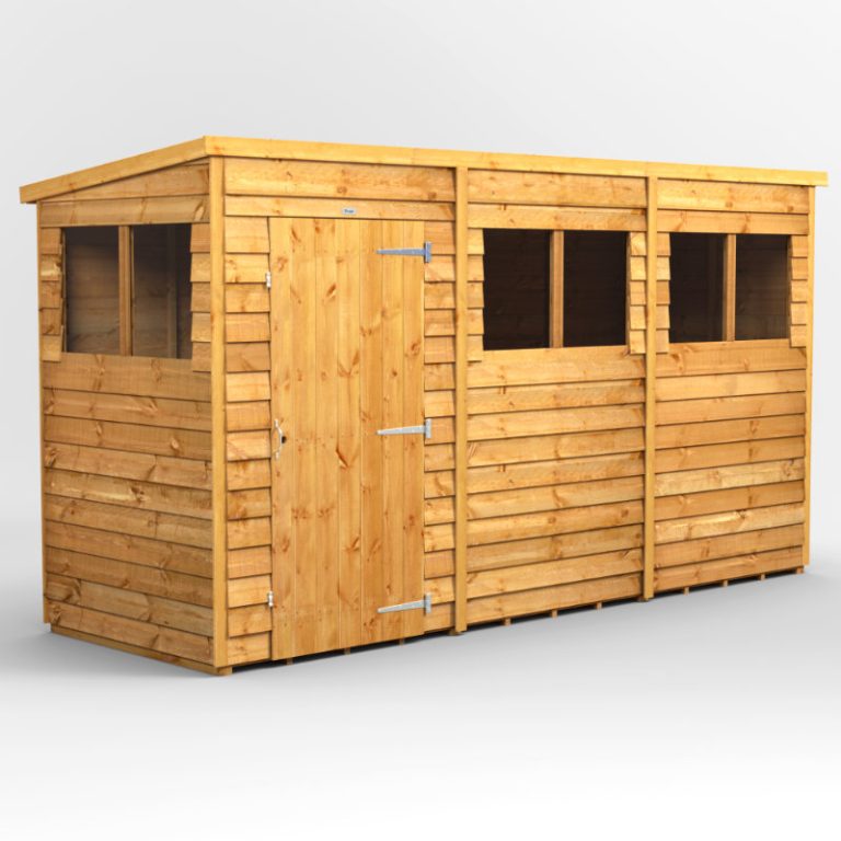 Oren 12' x 4' Overlap Modular Custom Pent Shed