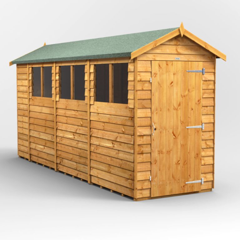 Oren 14' x 4' Overlap Modular Custom Apex Shed