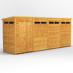Oren 16' x 4' Shiplap Modular Custom Pent Security Shed
