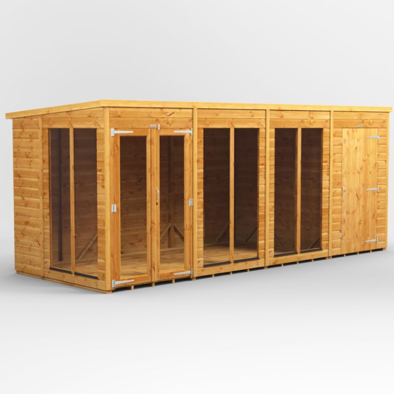 Oren 16' x 6' Pent Combi Summer House with Side Store - 4ft