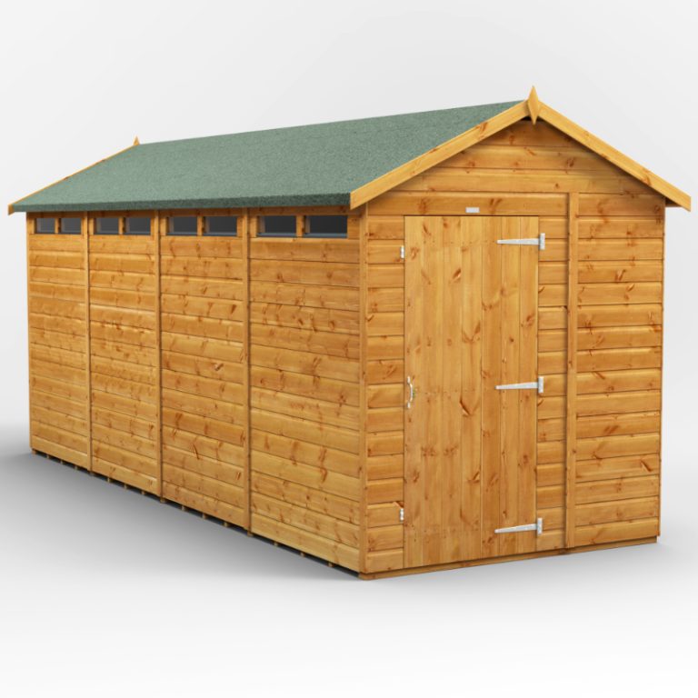 Oren 16' x 6' Shiplap Modular Custom Apex Security Shed