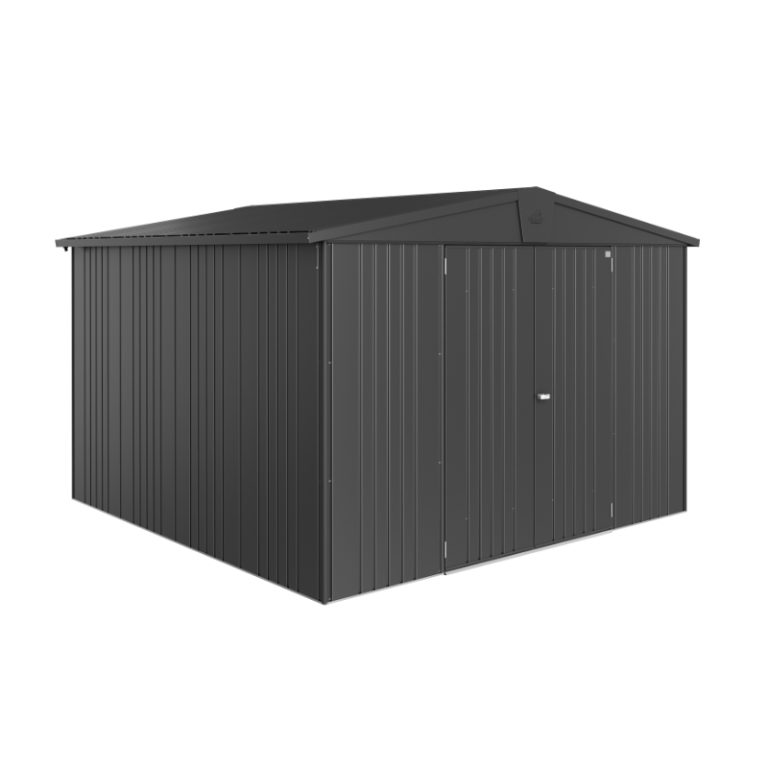 Biohort Europa Size 7 Premium Metal Shed - Dark Grey