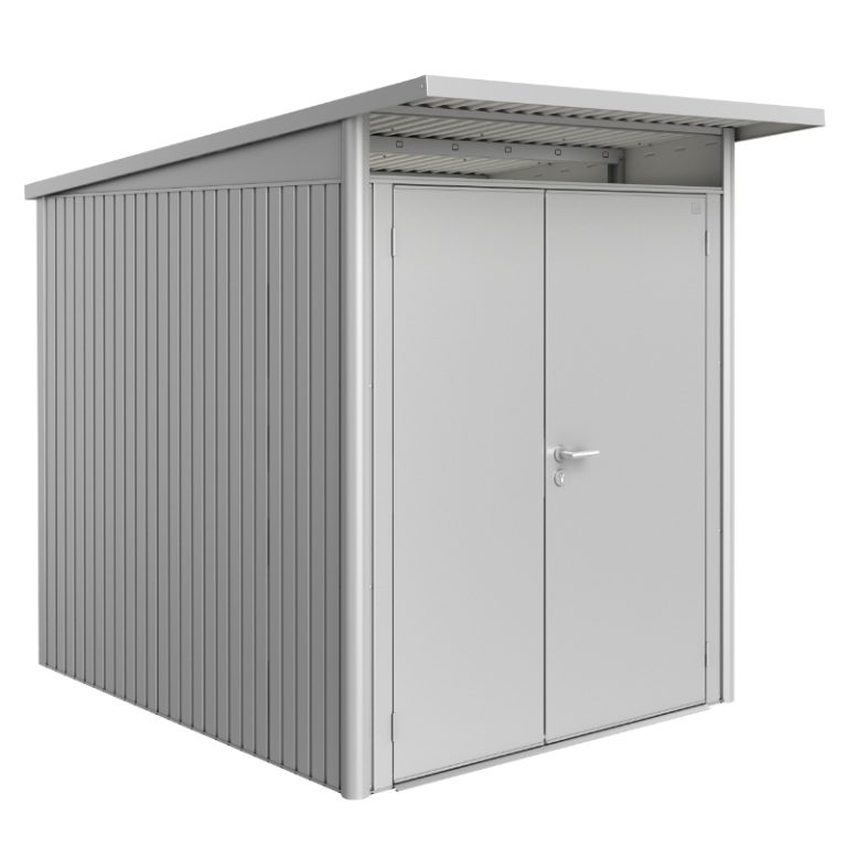Biohort AvantGarde Size A2 Premium Metal Shed with Double Door - Silver