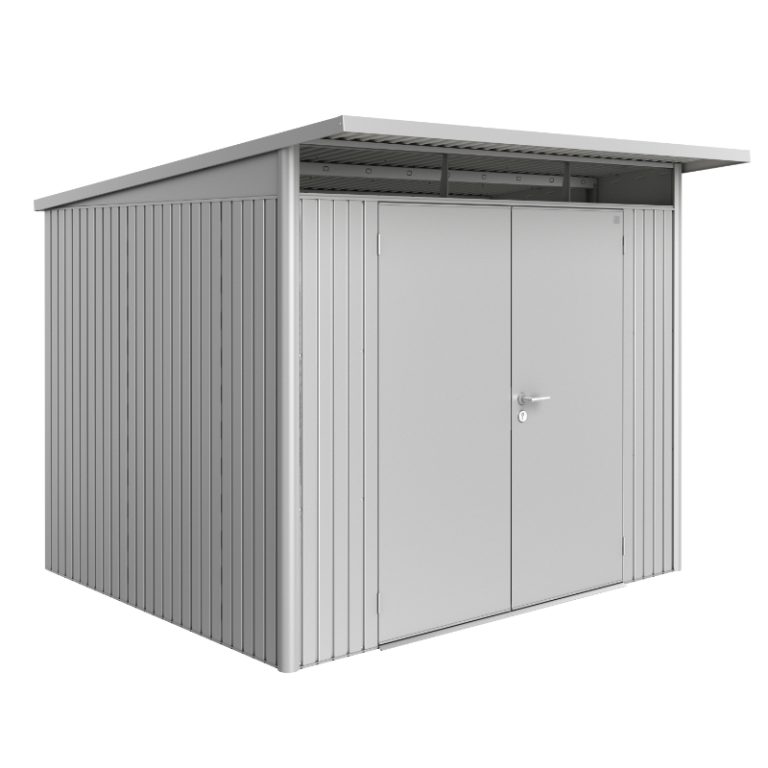 Biohort AvantGarde Size A5 Premium Metal Shed with Double Door - Silver