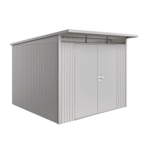 Biohort AvantGarde Size A7 Premium Metal Shed with Double Door - Silver