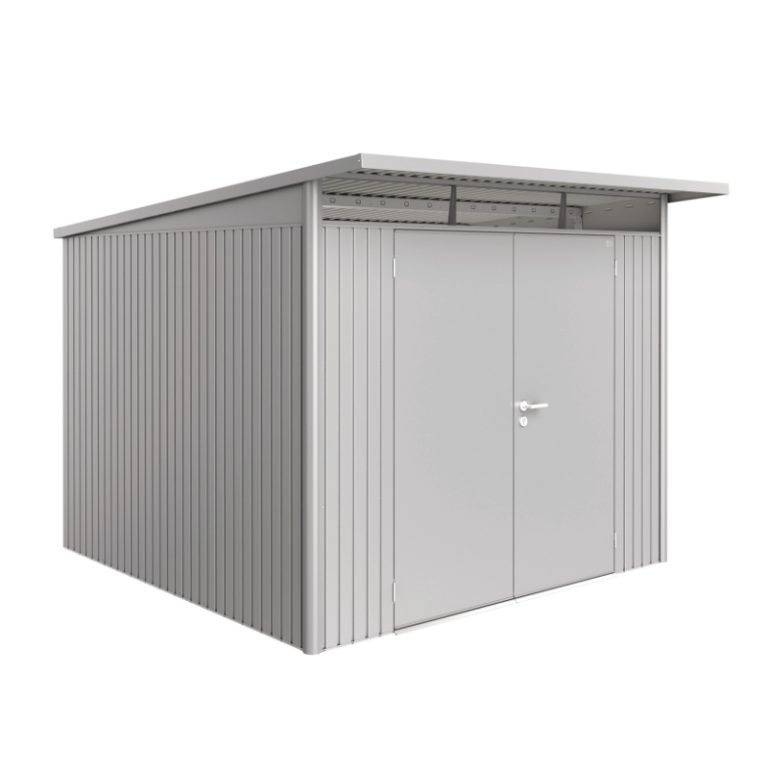 Biohort AvantGarde Size A7 Premium Metal Shed with Double Door - Silver