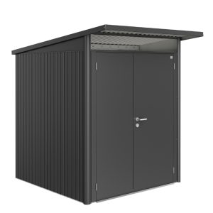 Biohort AvantGarde Size A1 Premium Metal Shed with Double Door - Dark Grey