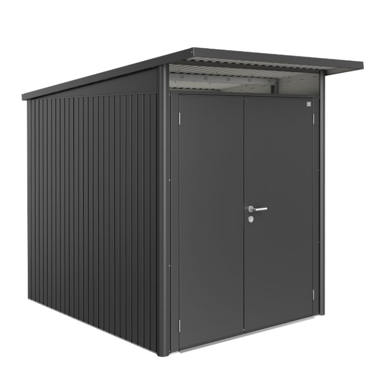 Biohort AvantGarde Size A2 Premium Metal Shed with Double Door - Dark Grey