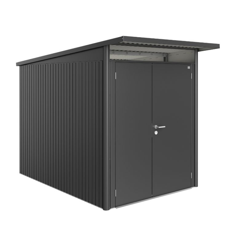 Biohort AvantGarde Size A3 Premium Metal Shed with Double Door - Dark Grey