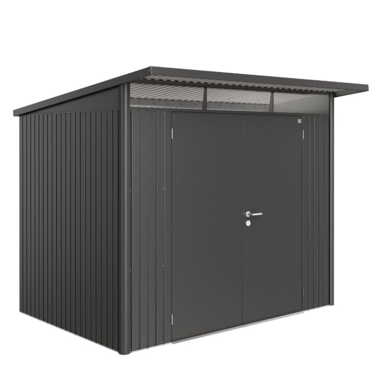 Biohort AvantGarde Size A5 Premium Metal Shed with Double Door - Dark Grey