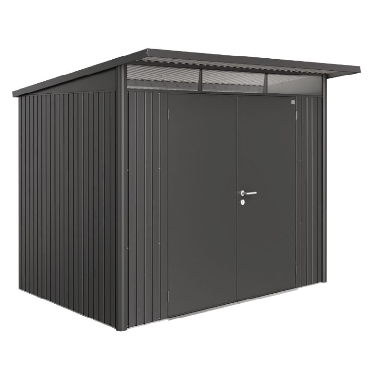 Biohort AvantGarde Size A6 Premium Metal Shed with Double Door - Dark Grey
