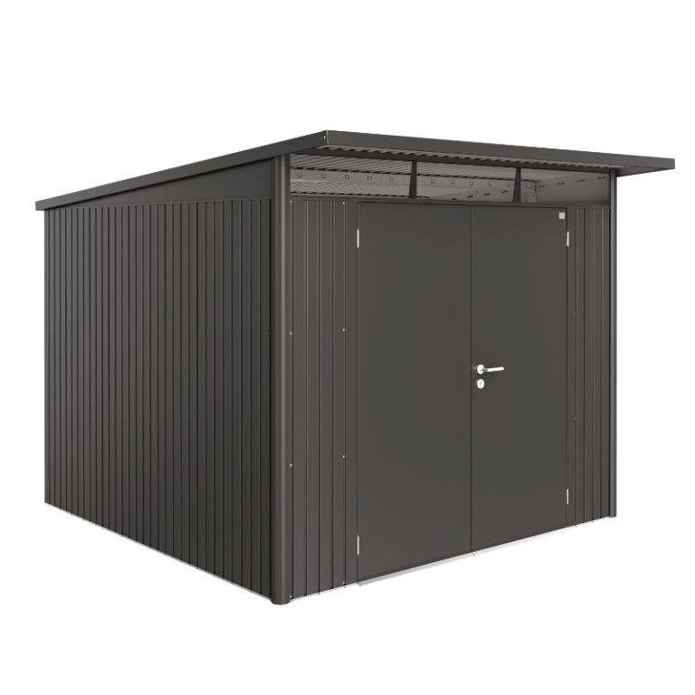 Biohort AvantGarde Size A7 Premium Metal Shed with Double Door - Dark Grey