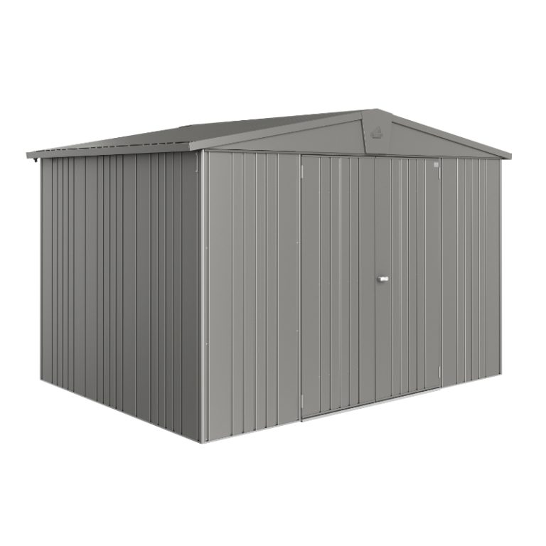 Biohort Europa Size 5 Premium Metal Shed - Quartz Grey
