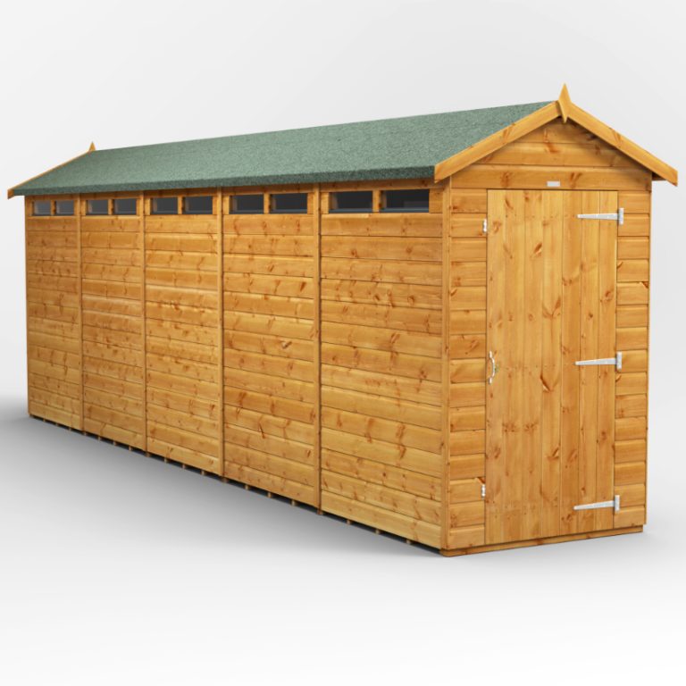 Oren 20' x 4' Shiplap Modular Custom Apex Security Shed