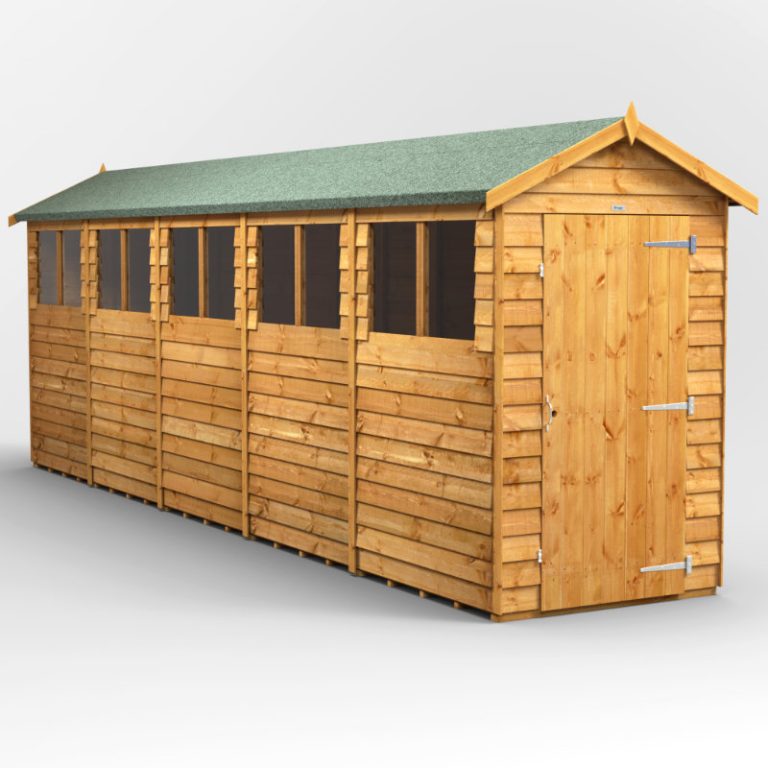 Oren 20' x 4' Overlap Modular Custom Apex Shed
