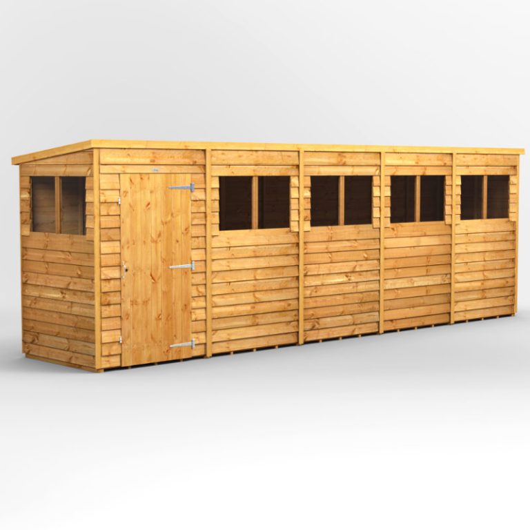 Oren 20' x 4' Overlap Modular Custom Pent Shed