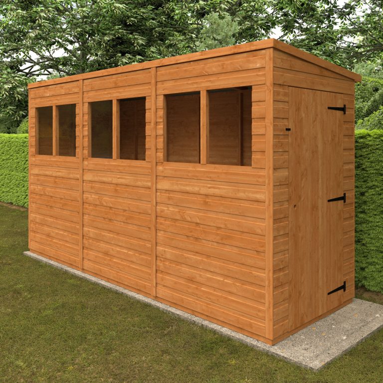 Redlands 4' x 12' Shiplap Modular Pent Shed