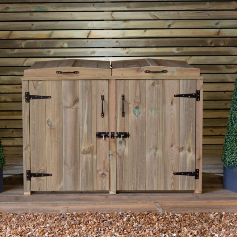 Garden Village Double Dustbin Store