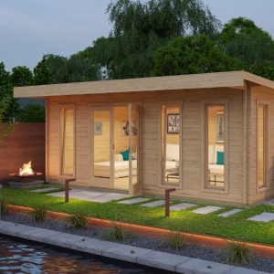Greenway 4.19m x 6.79m Dalton Log Cabin - 44mm