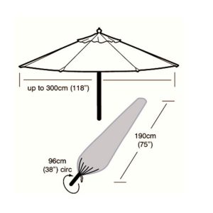 Oren Deluxe - 3m Round Parasol Cover - 190cm