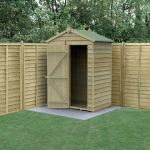 5' x 3' Forest 4Life 25yr Guarantee Overlap Pressure Treated Windowless Apex Wooden Shed (1.64m x 1m)