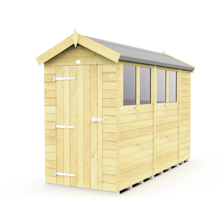 Holt 4' x 10' Pressure Treated Shiplap Modular Apex Shed