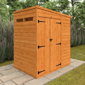 Redlands 4' x 6' Double Door Shiplap Modular Pent Security Shed