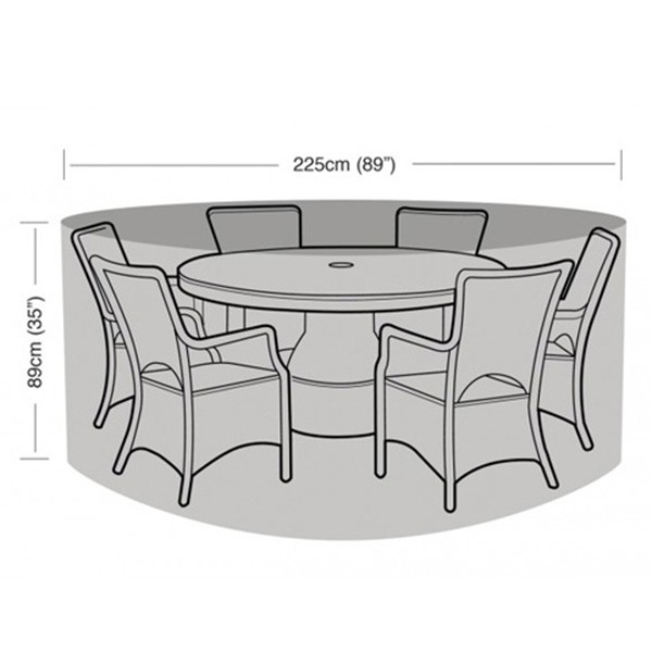 Oren Preserver - 6 Seater Circular Patio Set Cover - 225cm