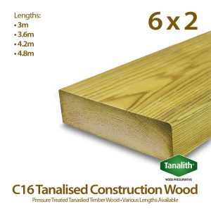 Holt Trade 6" x 2" C16 Tanalised Construction Timber - 4.8m