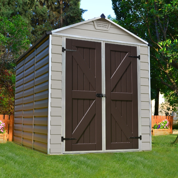 Palram - Canopia 6' x 8' Skylight Plastic Tan Shed