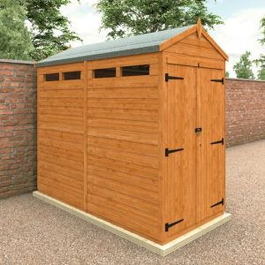 Redlands 4' x 8' Double Door Shiplap Modular Apex Security Shed