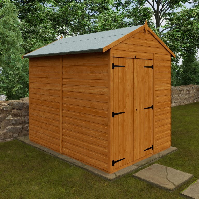 Redlands 6' x 8' Double Door Windowless Shiplap Modular Apex Shed