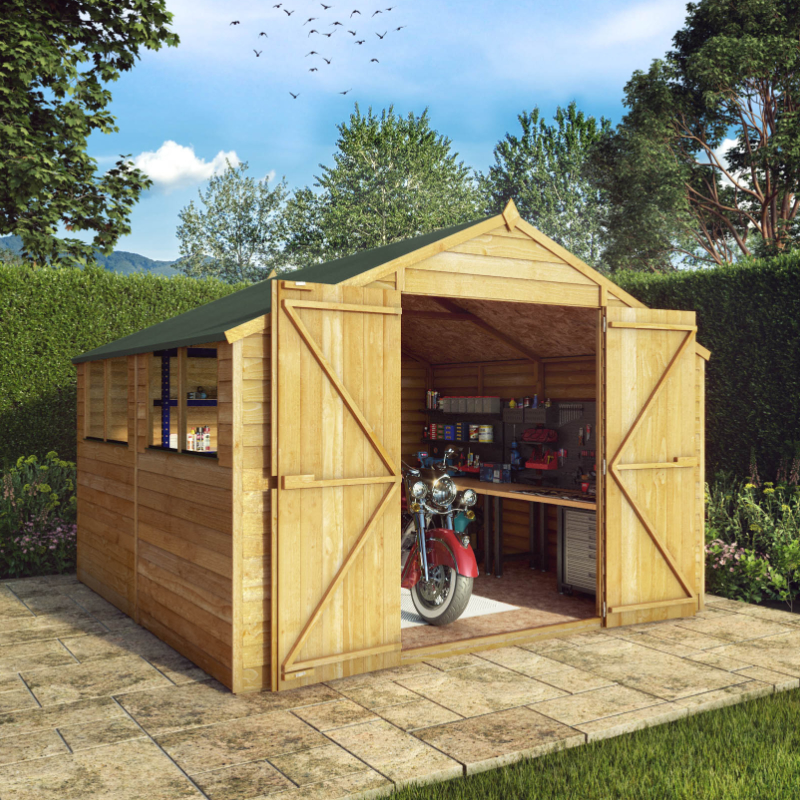 Adley 10' x 10' Double Door Overlap Apex Shed