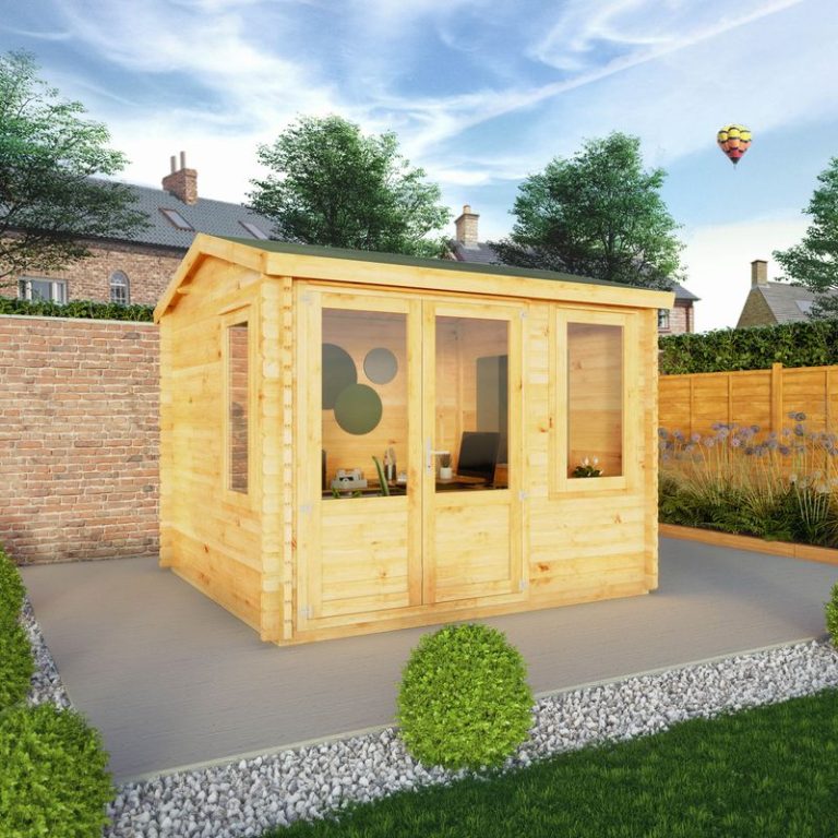 Adley 3m x 3m Delta Home Office Log Cabin - 28mm