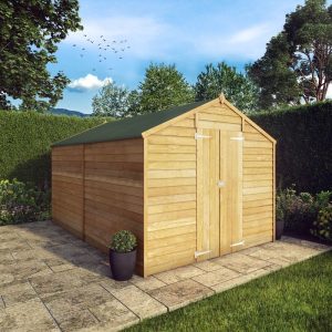 Adley 8' x 12' Windowless Double Door Overlap Apex Shed