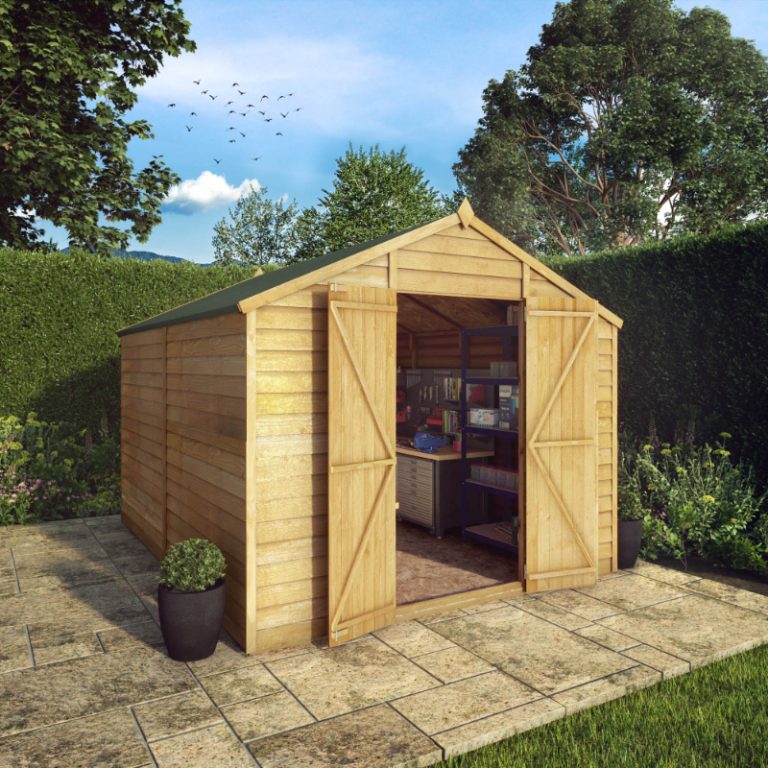 Adley 8' x 10' Windowless Double Door Overlap Apex Shed