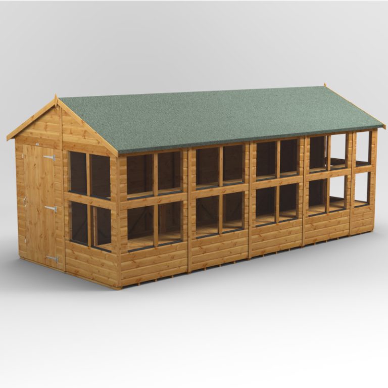 Oren 18' x 8' Shiplap Modular Custom Apex Potting Shed
