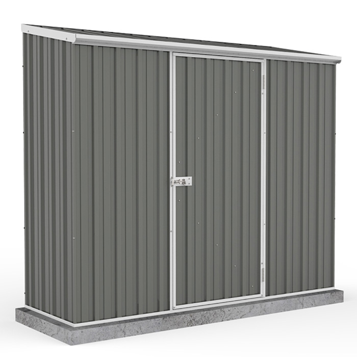 Adley 7' x 3' Grey Titanium Pent Metal Shed