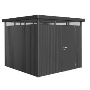 Biohort HighLine Size H4 Premium Metal Shed - Dark Grey