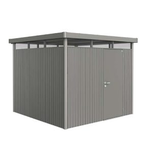 Biohort HighLine Size H4 Premium Metal Shed - Quartz Grey