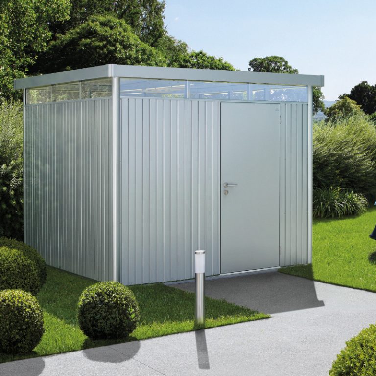 Biohort HighLine Size H4 Premium Metal Shed - Silver