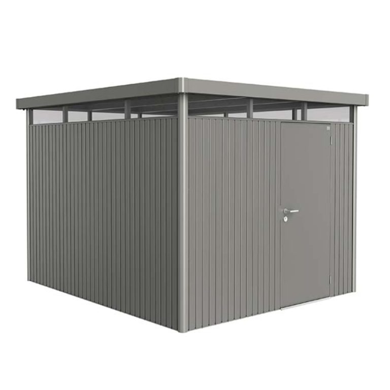 Biohort HighLine Size H5 Premium Metal Shed - Quartz Grey